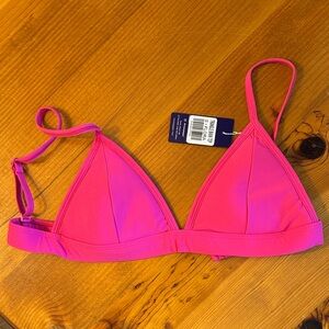Pepper Triangle Pink Bikini Top Small